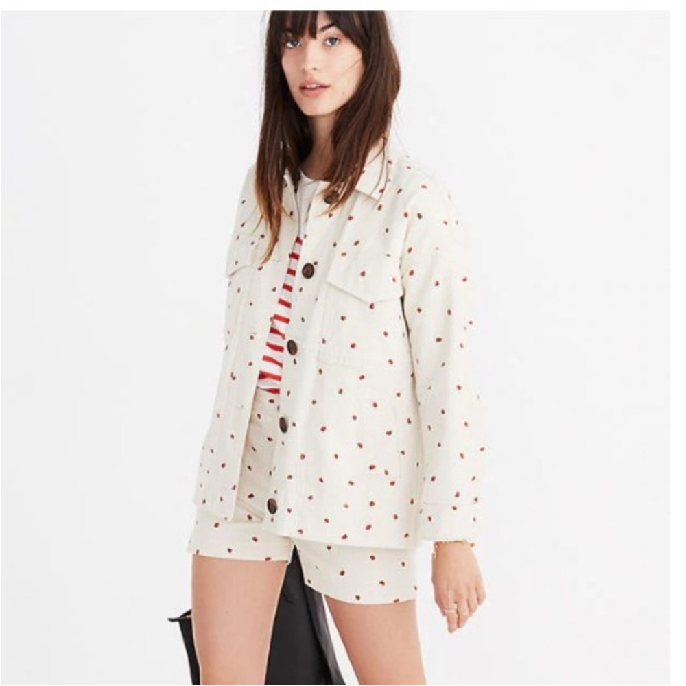 Madewell strawberry canvas jacket - Picture 6 of 7